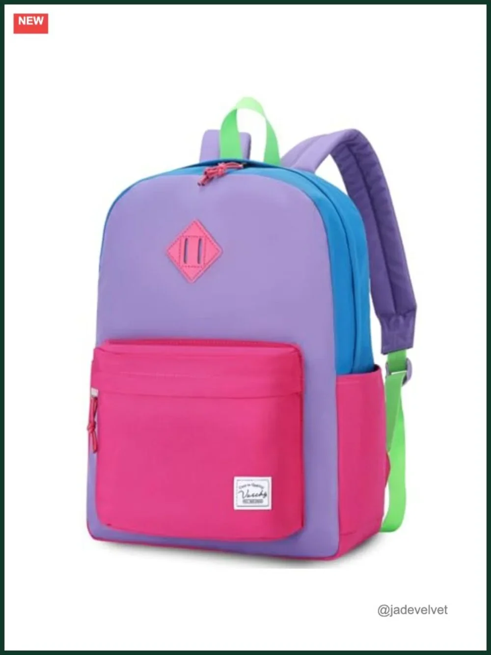 Water Resistant Lightweight Backpack for School with Side Pockets Bookbag